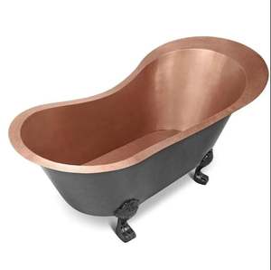อ่างอาบน้ำทองแดงสุดหรูสำหรับโรงแรมและวิลล่าบูติกอ่างแช่แบบยืนด้วยค้อน - Product Image 4