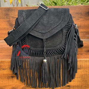 Sac à bandoulière vintage à franges en cuir suédé véritable de grande capacité pour femmes, sac à main de style tendance, nouvel arrivage Offre Spéciale - Product Image 1