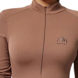 Robe moulante courte à col montant et fermeture éclair pour femme, manches longues, extensible, décontractée, tenue de rue - Product Image 3