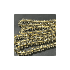 Cuentas Redondas de Cuarzo Shampian Natural de Primera Calidad, Microfacetadas, de 9-10 mm, 14 Pulgadas de Largo, para la Fabricación de Joyas - Product Image 4