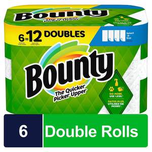 Serviettes en papier Bounty Select-A-Size, 6 rouleaux doubles, blanches, 90 feuilles par rouleau - Product Image 5