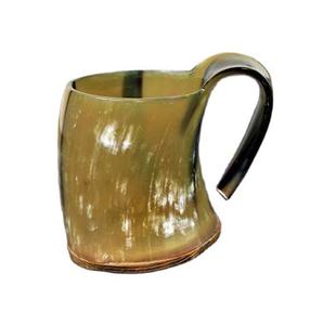 Mug en corne à boire viking attrayant, qualité naturelle, pour la bière et l'eau, pour la maison et les restaurants - Product Image 1
