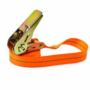 Heavy Load Securing Ratchet Tie Down Strap 25mm 800kg Polyester High Tensile for <b>Cargo</b> Transportation OEM Factory Supply - Product Image 5