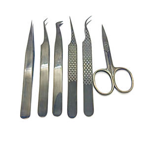 Pinzas de pestañas de volumen de diseño de mano antideslizante de alta calidad caja profesional puntiaguda embalaje Etiqueta Privada para extensión de pestañas - Product Image 3