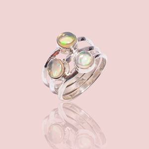 แหวนโอปอลเอธิโอเปียนแฮนด์เมด4.4gm 6X6mm เครื่องประดับอัญมณี unisex - Product Image 2