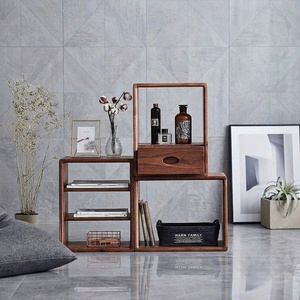 Juego de Cajas de Almacenamiento Modulares Modernas de Madera de Acacia, 5 Cajas Organizadoras Apilables, Impermeables y Ecológicas para el Hogar, la Oficina y el Baño - Product Image 5