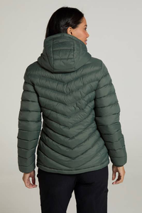 เสื้อแจ็คเก็ตพัฟเฟอร์ผ้าแคนวาสถักแบบระบายอากาศ สีตัดกันตามสั่ง ซิปแบบรูด มีซับใน เหมาะสำหรับกิจกรรมกลางแจ้งในฤดูหนาว - Product Image 2