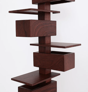 Lampadaire en bois géométrique (design sculptural) - Product Image 5