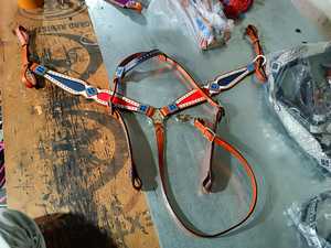 <b>Top</b> Trendy 100% Cow Leather Western One-Ear Headstall & Breast Collar Set with <b>Crystal</b> Work <b>Top</b> Supplier for Horse Products - Product Image 5