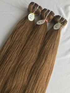 Top Mejor calidad 20 "#8 Color Straight Wholesale's Bundle's Raw Indian Temple Directo de India Machine Double Weft Human Hair's - Product Image 6