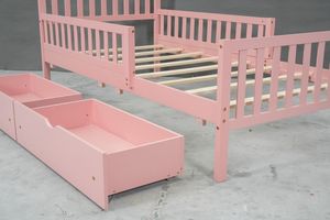 Estructura de Cama Individual que Ahorra Espacio con Cajones de Almacenamiento Integrados y Construcción de Madera Resistente para Niños o Dormitorios - Product Image 2