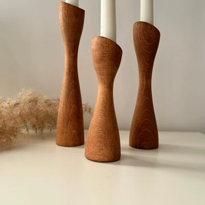 Support de bougie en bois de luxe de qualité supérieure, artisanal, écologique, forme hexagonale, designs personnalisés, décoration de la maison, événement de mariage - Product Image 1