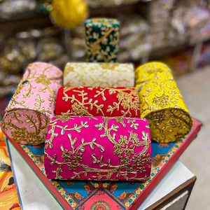 Wholesale Bangles Assorted Color Lot Women's Embroidered <b>Clutch</b> Bangles <b>Box</b> Pouch Drawstring <b>Bag</b> Wedding Favor Return Gift - Product Image 1