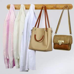 Solid Wood Shirt and Pant Hanger with Durable Metal Hook Premium Quality <b>Wooden</b> Coat Hanger with Curved Design for <b>bathroom</b> - Product Image 1