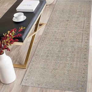 พรมลายดอกไม้สไตล์วินเทจ: พรมอูชักสีน้ำตาลแบบตุรกี พรมบางแบบไม่ถักทอ - Product Image 5