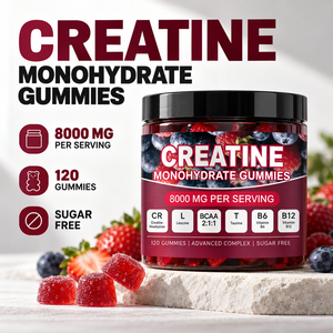 Gummies de créatine sans sucre à marque privée pour le soutien musculaire et énergétique, supplément nutritionnel sportif, logo personnalisé, faible MOQ - Product Image 3