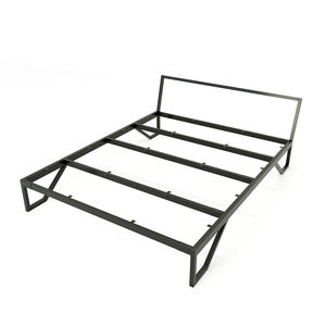 ROBO 160x200cm Industrial Modern Double <b>Bed</b> <b>Queen</b> <b>Size</b> Rubberwood with Iron Frame Assembly Required GN68019 - Product Image 6