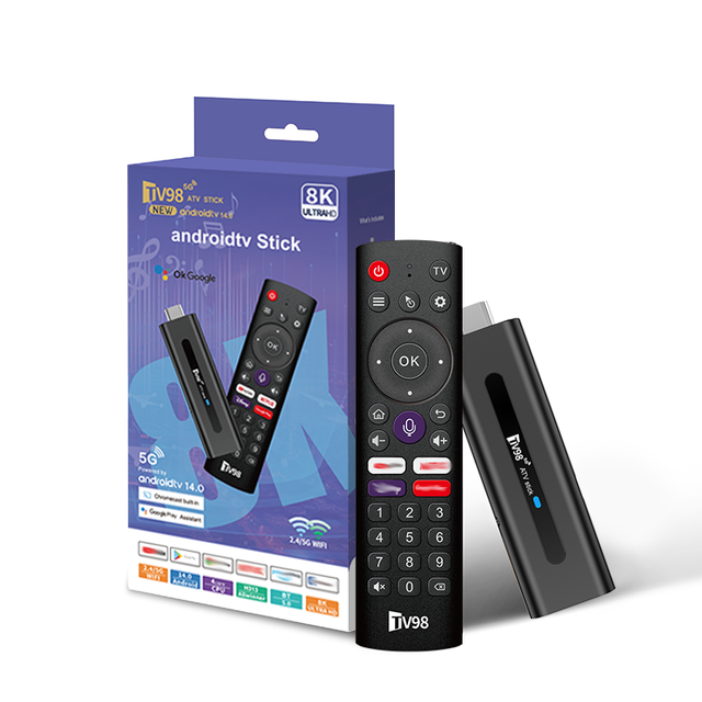 New 4K 8K Atv TV98 Tv Stick Dongle Android 14 Allwinner H313 Quad Core As TV DONGLE Media Android Tv Stick 2GB RAM 16GB ROM