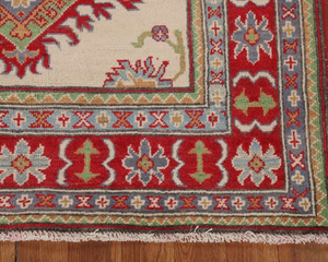 Blue Kazak Oushak Handmade Modern Oriental <b>Carpet</b> 4X6 ft Floral Plush Cotton Rug Custom Size Woven Technique Solid Color Home - Product Image 5