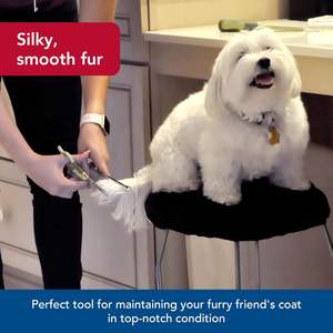 Extra-Long Rotating Teeth Dog Grooming Comb Stainless Steel Simple Style Undercoat <b>Rake</b> for Medium Coarse Coats by Pet Safari - Product Image 3