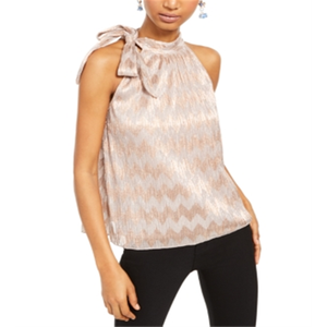 INC International Concepts Top in maglia da donna con collo annodato, colore rosa, taglia 2XL, Shine Halter Top - Product Image 4