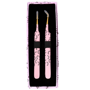 Pinces à cils professionnelles en acier inoxydable - Durables, antistatiques, préhension parfaite, 10 mm, extensions de cils volumineuses, personnalisables - Product Image 5