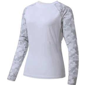 Ropa de pesca para mujer Impresión por sublimación 100% Poliéster UPF50 Secado rápido Anti-UV Transpirable Camisas de pesca para mujer - Product Image 4