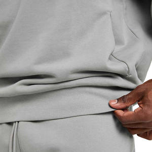 100% coton français éponge sweat à capuche surdimensionné épais polaire goutte épaule hommes sweats à capuche Logo personnalisé pull blanc sweats à capuche unis - Product Image 5