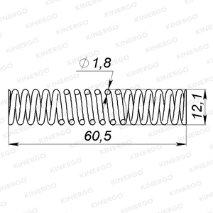 Ressort SPCH11 pour Chrysler 10-3/4" LU, Early (A904, TF6, A727, TF8) ; 9-1/2" LU (A413, A470, A670, A604) - Product Image 2