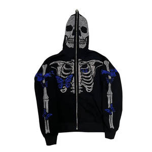 เสื้อฮู้ดซิปเต็มตัวผู้ชายปี 2024 ขายส่ง คุณภาพสูง ผลิตจากผ้าโพลีเอสเตอร์/คอตตอนผสม ระบายอากาศได้ดี สีพื้น ย้อมสีตามสั่งสำหรับฤดูหนาว - Product Image 6