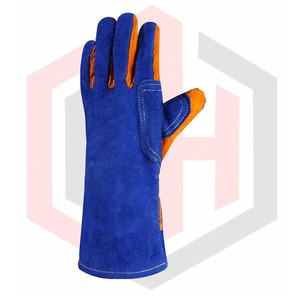 Gants de soudage en cuir de 14 pouces Gants de travail de sécurité résistants à la chaleur Gants industriels à longue manchette Vente en gros - Product Image 2