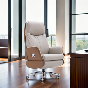 Silla de oficina reclinable tapizada de microfibra de felpa Premium Compañero de trabajo cómodo y elegante - Product Image 2