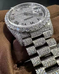 Reloj de Hombre con Movimiento Mecánico de Cuarzo, Caja de Aleación de Lujo, Cristal de Zafiro de 5 mm de Grosor, Diamante Moissanita - Product Image 3