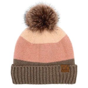 หมวกบีนนี่สีสันแบบกำหนดเองพร้อมป้ายโลโก้ปอมปอม หมวกบีนนี่ลายทางสำหรับผู้ใหญ่ หมวกฤดูหนาวที่อบอุ่น ขายส่งจากโรงงานเวียดนาม - Product Image 3