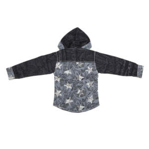 Chemise à capuche décontractée à manches longues pour garçons - Gris - Product Image 4