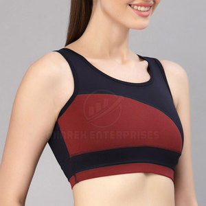Soutien-gorge de sport pour femme fabriqué au Pakistan, de qualité supérieure, nouveau design, grande taille, réversible, maintien élevé, léger et respirant pour l'entraînement - Product Image 2