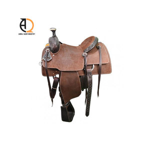 Selle de cheval anglaise de course en cuir de vache de fabrication en gros - Product Image 6