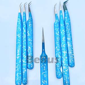 Pinzas de extensión de pestañas con etiqueta privada a granel, pinzas para pestañas con logotipo personalizado, accesorios, herramientas, suministro OEM de acero inoxidable - Product Image 6