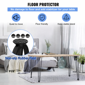OEM Custom Iron Square Table Legs Midcentury Heavy Duty Design for Living Room & Home Office EDPTBL000 - Product Image 2