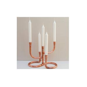 Solid Brass <b>Candle</b> Holder Wedding Party Dining Table <b>Centerpieces</b> Brushed Sat with Handmade Shinny Polished Table Decorative - Product Image 5