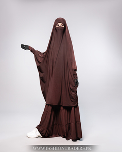 Nuevo Conjunto de Dos Piezas con Falda Recta con Volantes y Jilbab para Mujeres Musulmanas, Ropa Islámica, Servicio OEM, Proveedor Mayorista en Línea - Product Image 6