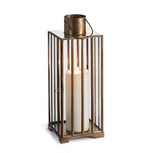 Bougeoir lanterne d'intérieur en laiton élégant pour décoration intérieure pot de bougie unique de ferme moderne - Product Image 1