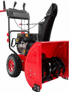 Souffleuse à neige à essence de 24 pouces avec moteur de 212 cm³, démarrage électrique et 6 vitesses avant/2 vitesses arrière, souffleuse à neige autotractée à deux étages - Product Image 1