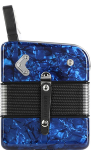 Nouvel accordéon diatonique Corona II - Clés de F/Bb/Eb, bleu foncé - Product Image 4