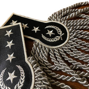 บอร์ดสะพายไหล่ลวด100% และผ้าขนสัตว์พิมพ์ลายอินทรธนูแบบสม่ำเสมอสำหรับ2024สินค้า OEM - Product Image 2