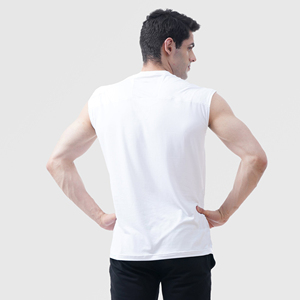 Camiseta sin mangas de entrenamiento de secado rápido para hombre personalizada 2025, ropa de gimnasio de algodón de alta calidad con estilo informal, nuevo diseño - Product Image 5