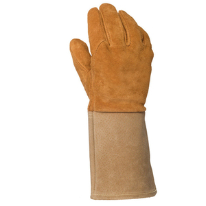 Guantes de soldadura-Guantes de soldadura de cuero de piel de cabra negra de calidad superior/Nuevo último diseño 2025 Guantes de soldadura - Product Image 5
