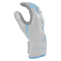 Guantes de Bateo Brucebolte 100% Cuero Cabretta Suave de Primera Calidad, Diseño Propio, Guantes Deportivos Personalizados con Puño Largo para Béisbol