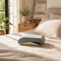 Oreiller cervical réversible en PU pour massage, vente en gros, pour la maison, chambre à coucher, ergonomique, en mousse à mémoire de forme avec structure à 3 couches