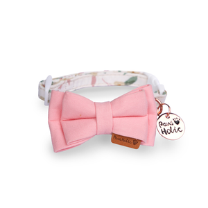 Modern Luxury Elegant Personalized Durable Soft Floral Bow Tie Removable Cotton <b>Dog</b> Collar Lights Washable - Product Image 1